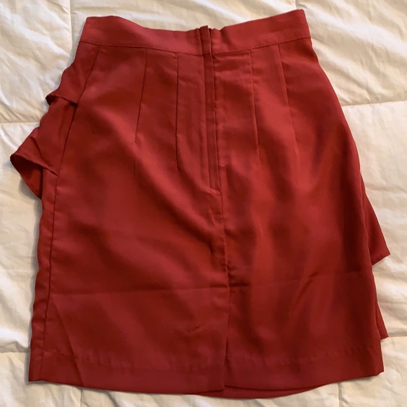 Salmon mini ruffle skirt - Picture 2 of 5